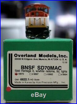 Overland OMI-6622.1 HO Scale BNSF SD70MAC #9994 Brass Locomotive Painted 1999