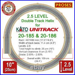 PROMOTION! 2.5 Level N Helix For KATO 20-185 Double Track Height 25cm/10