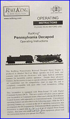 Railking By MTH O Scale 2-10-0 Steam Engine withProto-Sound 2.0 Pennsylvania #4248