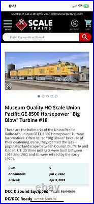 Scale Trains HO Museum Quality Big Blow Turbine Number 18