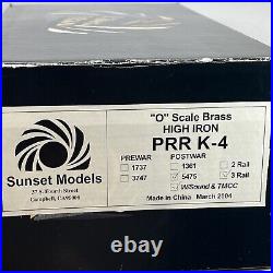 Sunset models o scale brass high iron prr k-4 5475 W Sounds And Tmcc