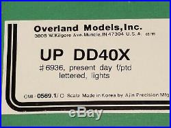 UP DD40X OMI OVERLAND MODELS UNION PACIFIC O SCALE ENGINE #6936 f/ptd, lights