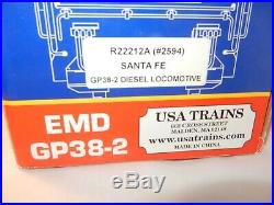 USA Trains Santa-Fe War Bonnet GP-38-2 Dual Motor G Scale Locomotive-ln
