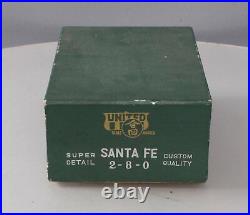 United Models HO Scale BRASS Santa Fe 2-8-0 Steam Locomotive & Tender/Box