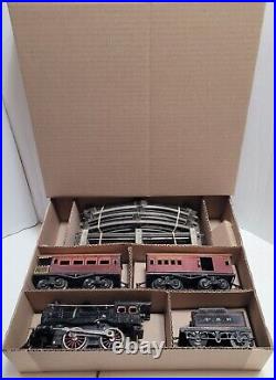 VINTAGE BING TRAIN SET WithCAST IRON LOCOMOTIVE & TIN PLATE CARS