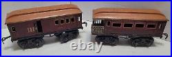 VINTAGE BING TRAIN SET WithCAST IRON LOCOMOTIVE & TIN PLATE CARS