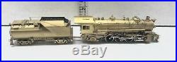 Vintage HO Scale BRASS 2-8-2 Steam Locomotive & Tender Unpainted B&O