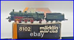 Z Scale Marklin 8102 4-6-2 Locomotive Set With 3 Passenger Cars Original Box