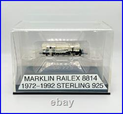 Z Scale Marklin RailEx 1972-1992 Jahre Mini Club Sterling Silver(925) Locomotive
